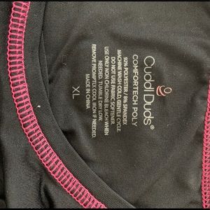 Cuddl Duds Two Piece Girls Base Layer Size XL Black